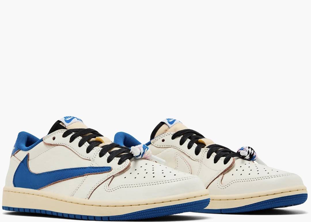 Air Jordan 1 Retro Low OG SP Fragment x Travis Scott “Sail Military Blue”