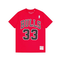 NBA Name&Number Tee – Chicago Bulls - Scottie Pippen (Red)
