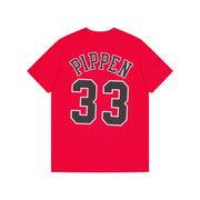 NBA Name&Number Tee – Chicago Bulls - Scottie Pippen (Red)