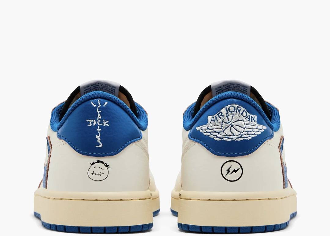 Air Jordan 1 Retro Low OG SP Fragment x Travis Scott “Sail Military Blue”