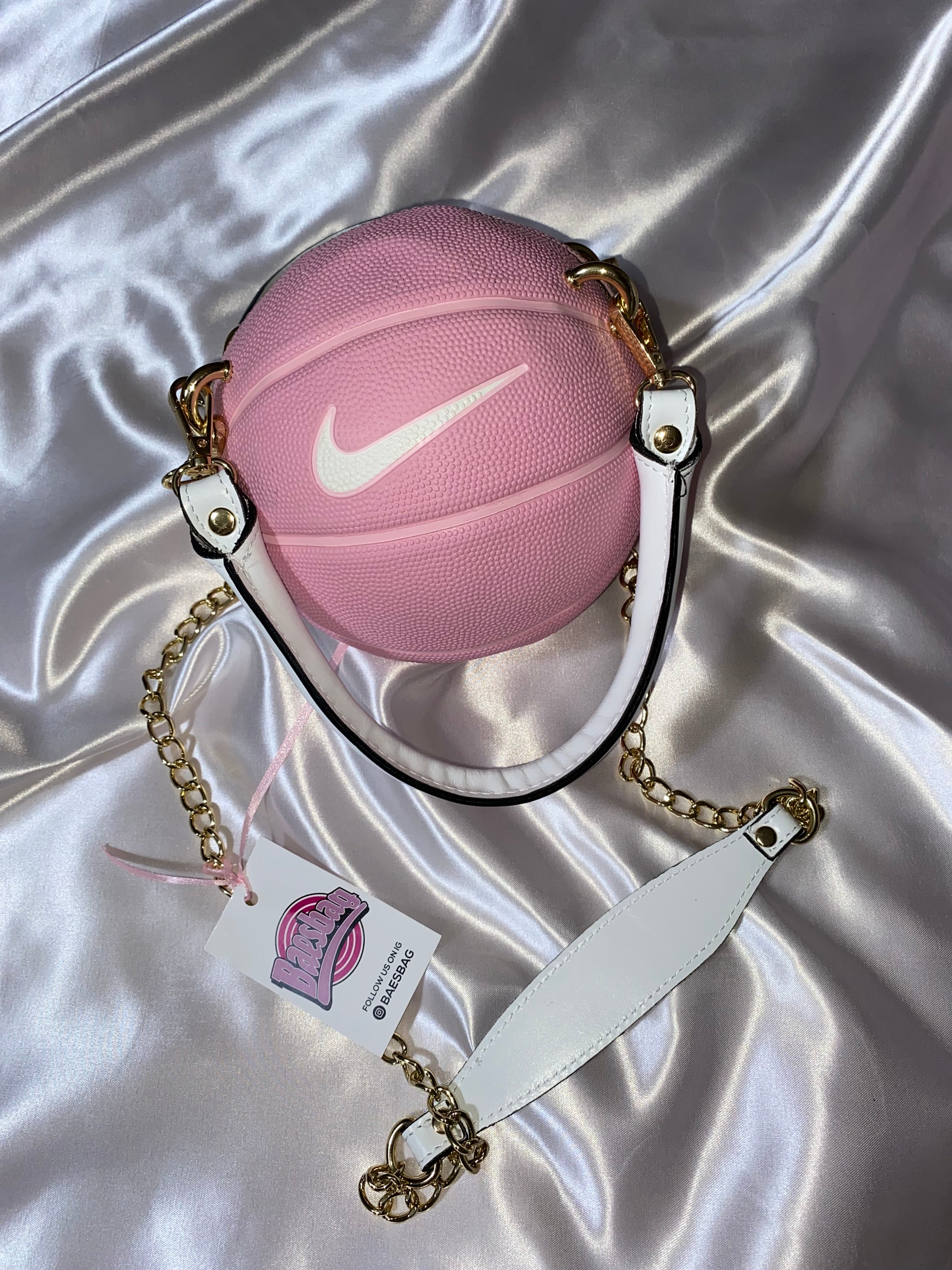 Pink basketball bag