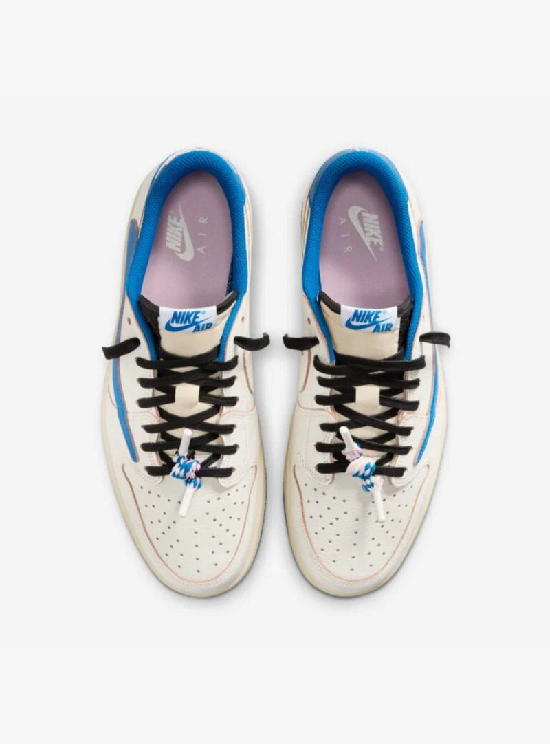Air Jordan 1 Retro Low OG SP Fragment x Travis Scott “Sail Military Blue”