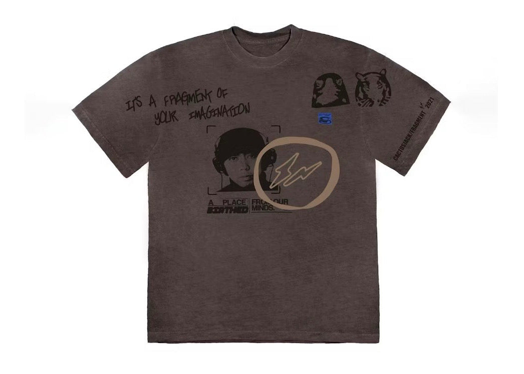 Travis Scott Cactus Jack x Fragment Tee (Brown)